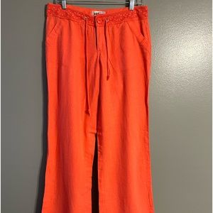 Jolt women’s linen pants, size 7, wide leg‎